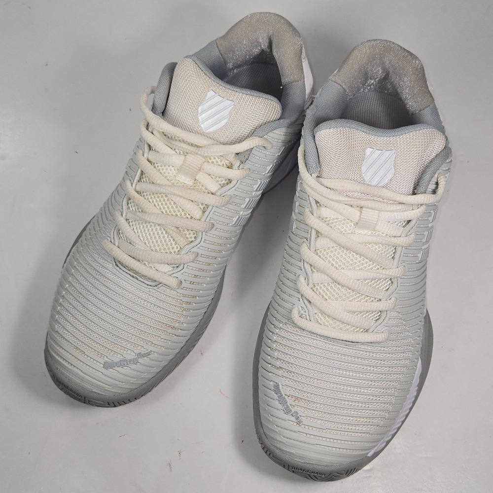 K-Swiss Hypercourt Supreme Womens Tennis Shoes White Gray 96613-424-M Size 9